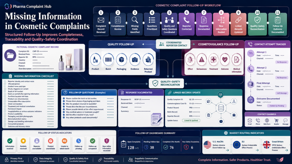 Missing Information in Cosmetic Complaints